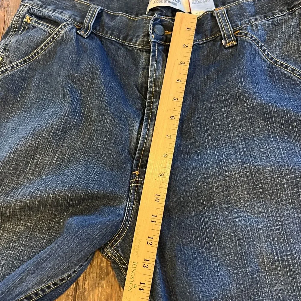 Vintage Levis Jeans Mens 36x32 Carpenter Loose Straight Blue Y2K Baggy Workwear